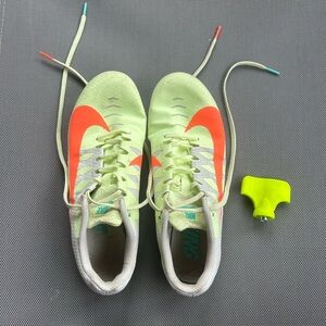 Nike Neon Green and Bright Orange Running Shoes